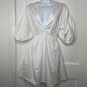 SUBOO NWT Rossana Crisscross Back Mini Dress in White